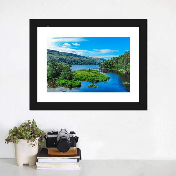 Lake In Scottish Highlands Panoramic Canvas Wall Art-1 Piece-36" x 12"-Tiaracle