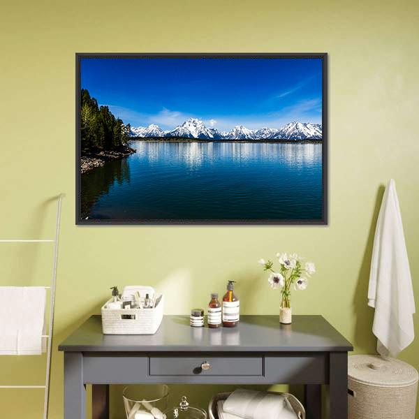 Lake Jackson Canvas Wall Art-1 Piece-Floating Frame-24" x 16"-Tiaracle