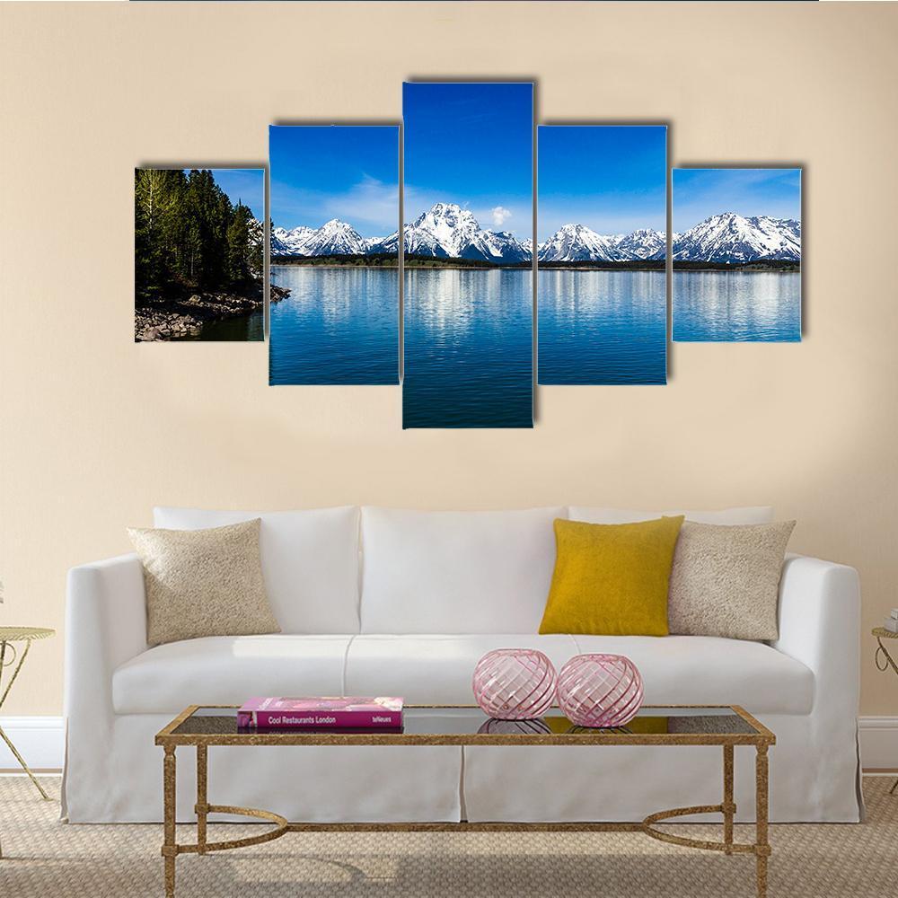 Lake Jackson Canvas Wall Art-5 Star-Gallery Wrap-62" x 32"-Tiaracle