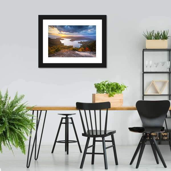 Lake Jocassee US Canvas Wall Art-5 Horizontal-Gallery Wrap-22" x 12"-Tiaracle
