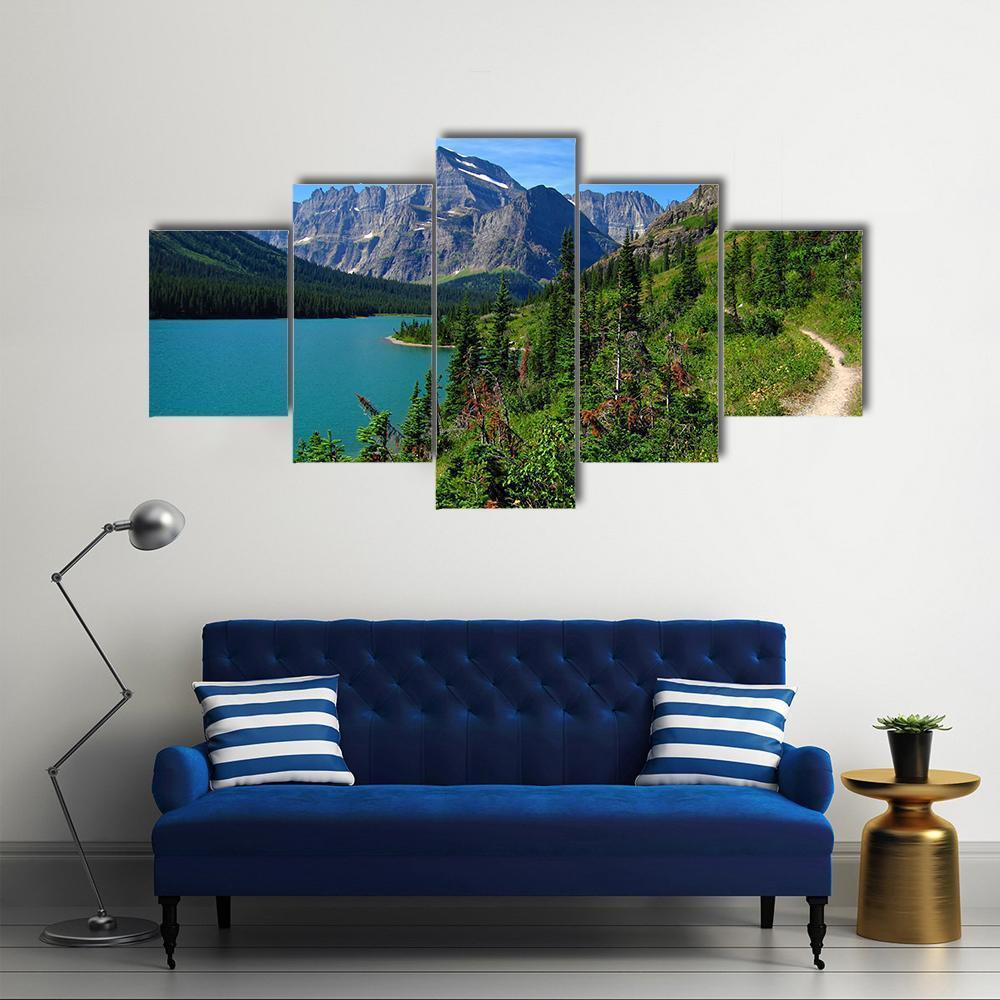 Lake Josephine Canvas Wall Art-5 Star-Gallery Wrap-62" x 32"-Tiaracle