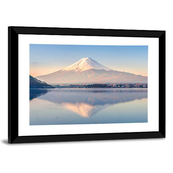 Lake Kawaguchiko Canvas Wall Art-3 Horizontal-Gallery Wrap-25" x 16"-Tiaracle