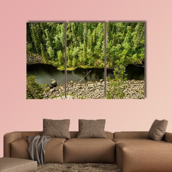 Lake Landscape Finland Canvas Wall Art-3 Horizontal-Gallery Wrap-37" x 24"-Tiaracle