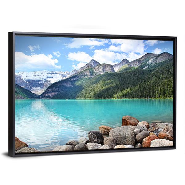 Lake Louise Alberta Canada Canvas Wall Art-3 Horizontal-Gallery Wrap-25" x 16"-Tiaracle