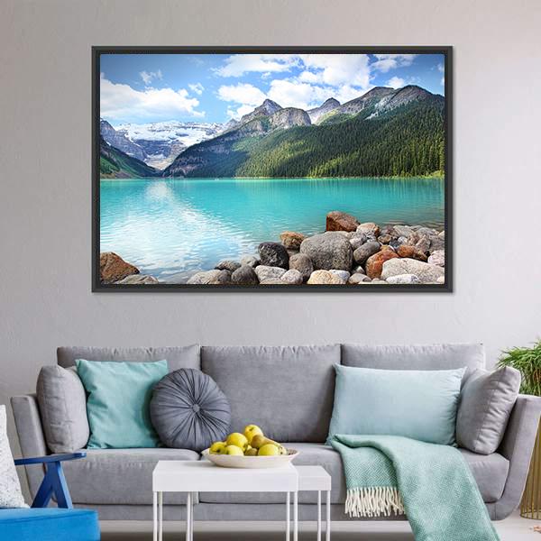 Lake Louise Alberta Canada Canvas Wall Art-3 Horizontal-Gallery Wrap-25" x 16"-Tiaracle