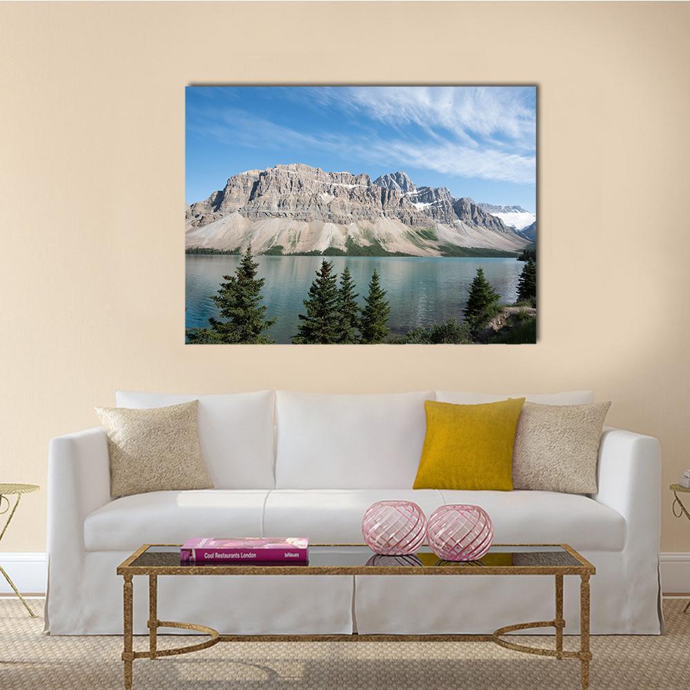 Lake Louise In Alberta Canvas Wall Art-1 Piece-Gallery Wrap-48" x 32"-Tiaracle