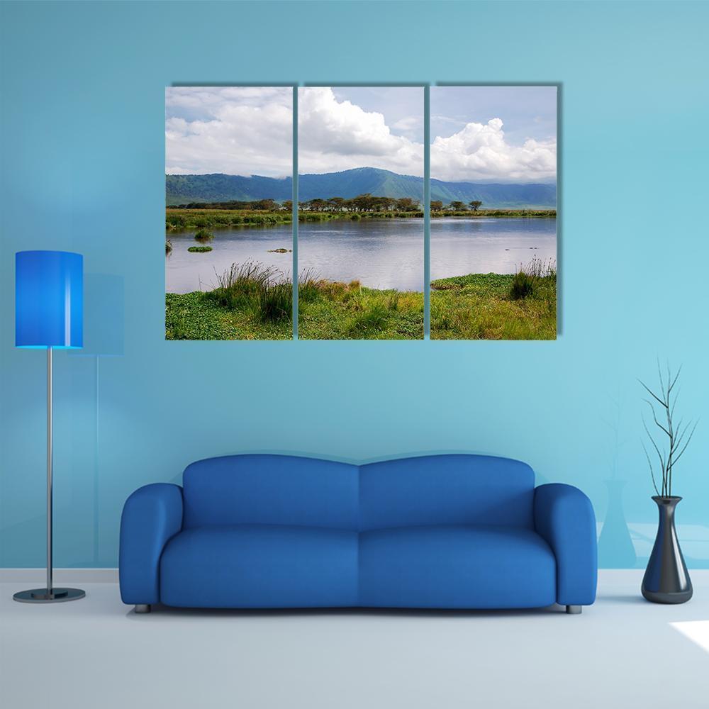 Lake Manyara Canvas Wall Art-3 Horizontal-Gallery Wrap-37" x 24"-Tiaracle