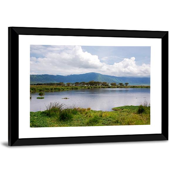 Lake Manyara Canvas Wall Art-3 Horizontal-Gallery Wrap-25" x 16"-Tiaracle