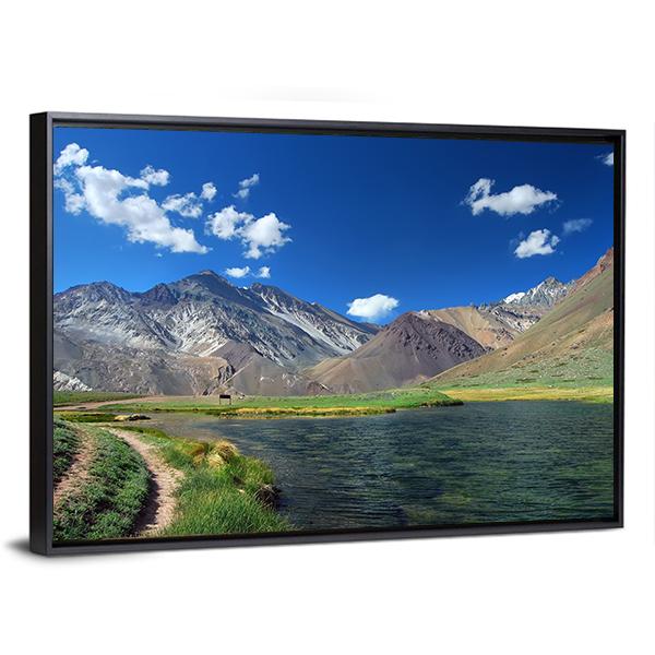 Lake & Mountains Landscape Argentina Canvas Wall Art-3 Horizontal-Gallery Wrap-25" x 16"-Tiaracle