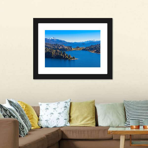 Lake Nahuel Huapi In Argentina Canvas Wall Art-3 Horizontal-Gallery Wrap-25" x 16"-Tiaracle