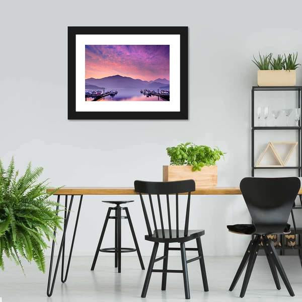 Lake Nantou Taiwan Canvas Wall Art-3 Horizontal-Gallery Wrap-25" x 16"-Tiaracle