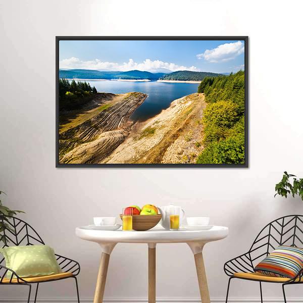 Lake Oasa Romania Canvas Wall Art-5 Horizontal-Gallery Wrap-22" x 12"-Tiaracle