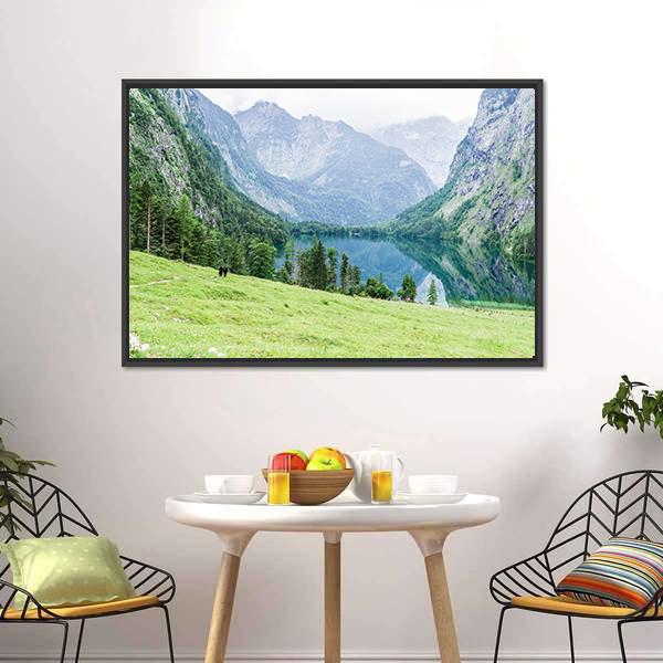 Lake Obersee Canvas Wall Art-3 Horizontal-Gallery Wrap-25" x 16"-Tiaracle