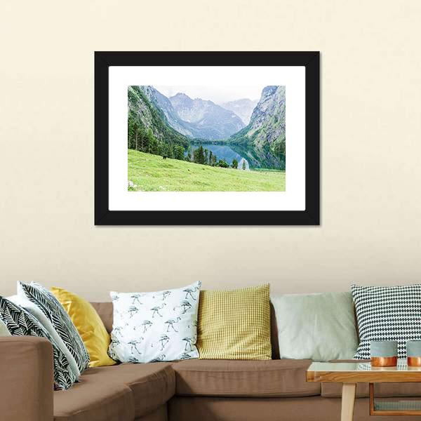 Lake Obersee Canvas Wall Art-3 Horizontal-Gallery Wrap-25" x 16"-Tiaracle
