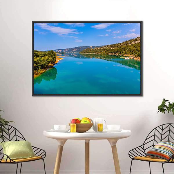 Lake Of Sainte Croix Canvas Wall Art-3 Horizontal-Gallery Wrap-25" x 16"-Tiaracle