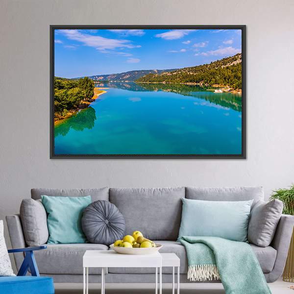 Lake Of Sainte Croix Canvas Wall Art-3 Horizontal-Gallery Wrap-25" x 16"-Tiaracle