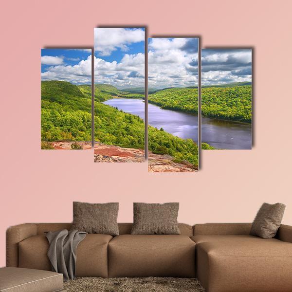 Lake Of The Clouds Michigan Canvas Wall Art-4 Pop-Gallery Wrap-50" x 32"-Tiaracle