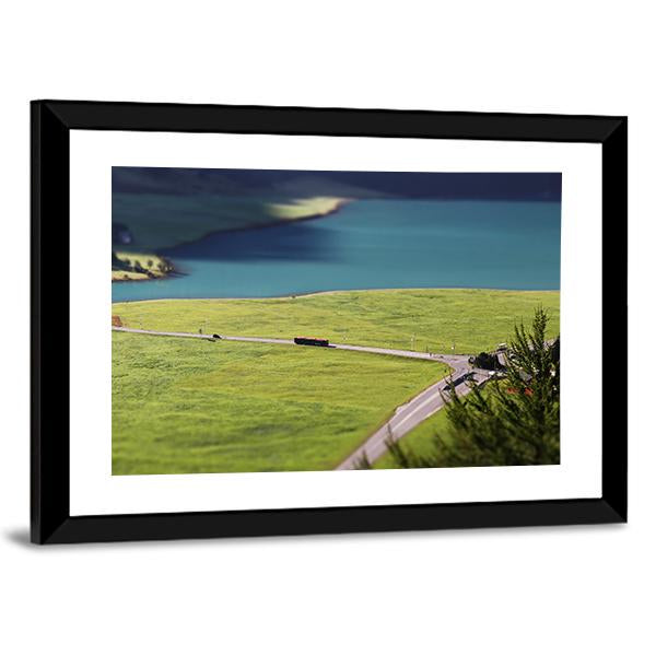 Lake Silvaplana Switzerland Panoramic Canvas Wall Art-1 Piece-36" x 12"-Tiaracle