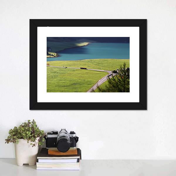 Lake Silvaplana Switzerland Panoramic Canvas Wall Art-1 Piece-36" x 12"-Tiaracle