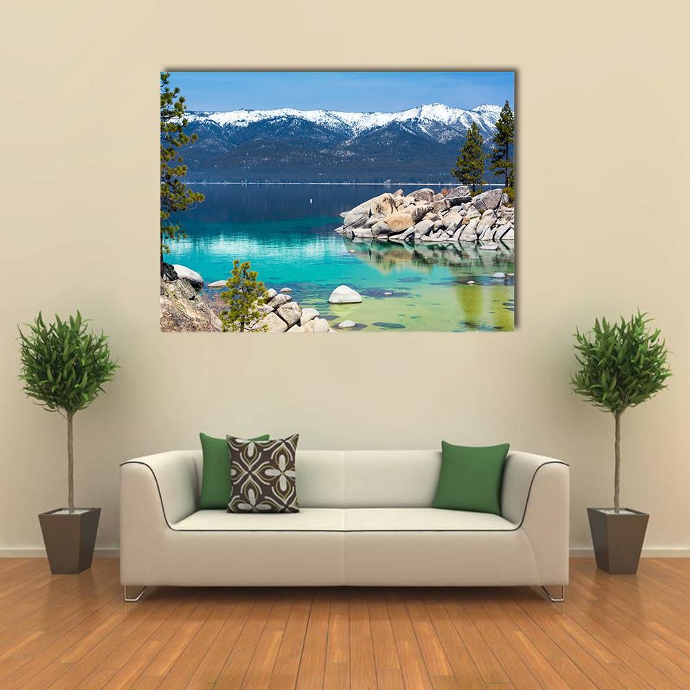 Lake Tahoe US Canvas Wall Art-1 Piece-Gallery Wrap-48" x 32"-Tiaracle