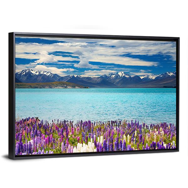 Lake Tekapo In New Zealand Canvas Wall Art-3 Horizontal-Gallery Wrap-25" x 16"-Tiaracle
