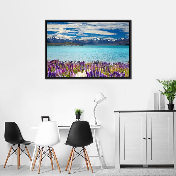 Lake Tekapo In New Zealand Canvas Wall Art-3 Horizontal-Gallery Wrap-25" x 16"-Tiaracle