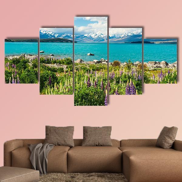 Beautiful Lake Tekapo Canvas Wall Art-5 Star-Gallery Wrap-62" x 32"-Tiaracle
