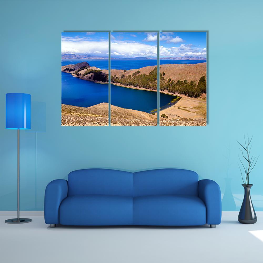 Lake Titicaca Bolivia Canvas Wall Art-3 Horizontal-Gallery Wrap-37" x 24"-Tiaracle