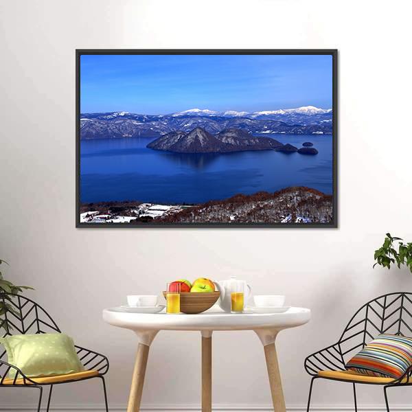 Lake Toya In Hokkaido Canvas Wall Art-3 Horizontal-Gallery Wrap-25" x 16"-Tiaracle