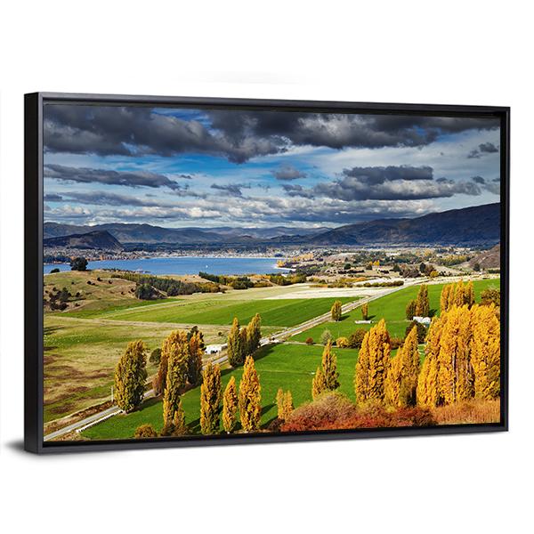 Lake Wanaka In New Zealand Canvas Wall Art-3 Horizontal-Gallery Wrap-25" x 16"-Tiaracle
