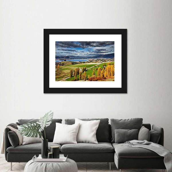 Lake Wanaka In New Zealand Canvas Wall Art-3 Horizontal-Gallery Wrap-25" x 16"-Tiaracle