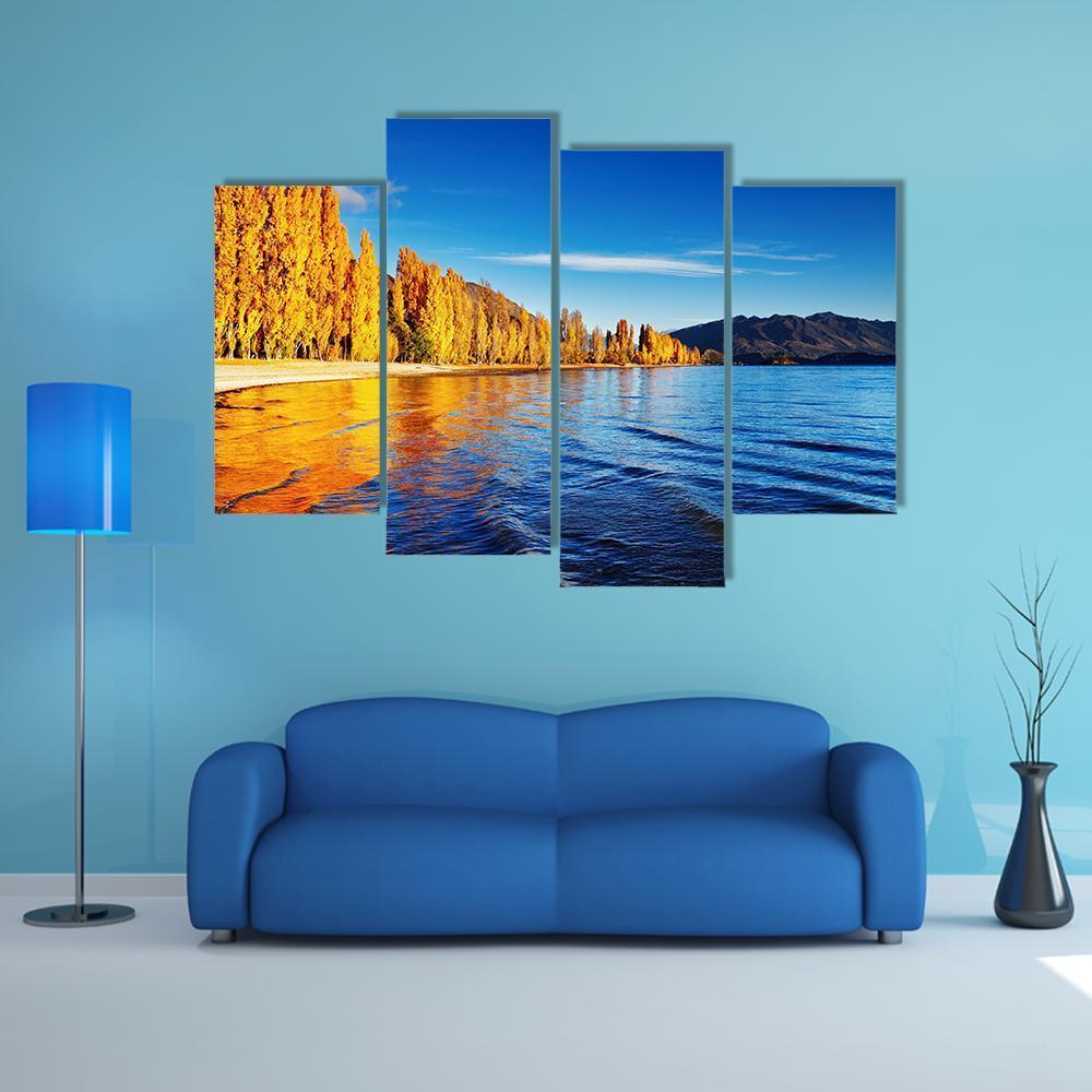 Lake Wanaka New Zealand Canvas Wall Art-4 Pop-Gallery Wrap-50" x 32"-Tiaracle