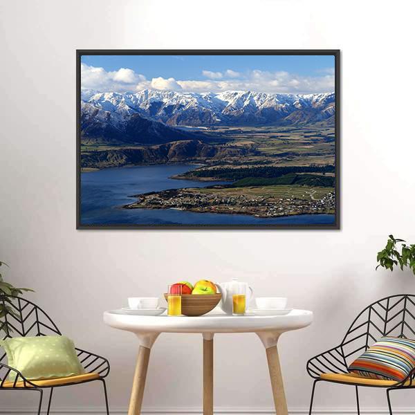 Lake With Mount Roy Canvas Wall Art-5 Horizontal-Gallery Wrap-22" x 12"-Tiaracle