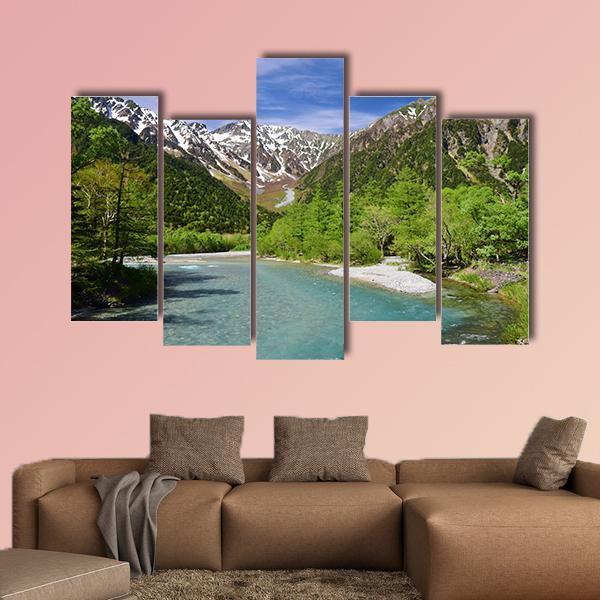 Kamikochi Highland Japan Canvas Wall Art-5 Pop-Gallery Wrap-47" x 32"-Tiaracle