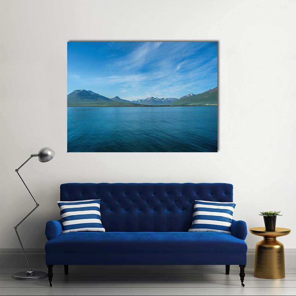 The Dalvik Fjord Canvas Wall Art-1 Piece-Gallery Wrap-48" x 32"-Tiaracle