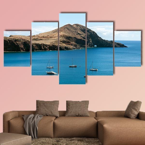 Landscape At The Ponta de Sao Lourenco In Portugal Canvas Wall Art-5 Star-Gallery Wrap-62" x 32"-Tiaracle