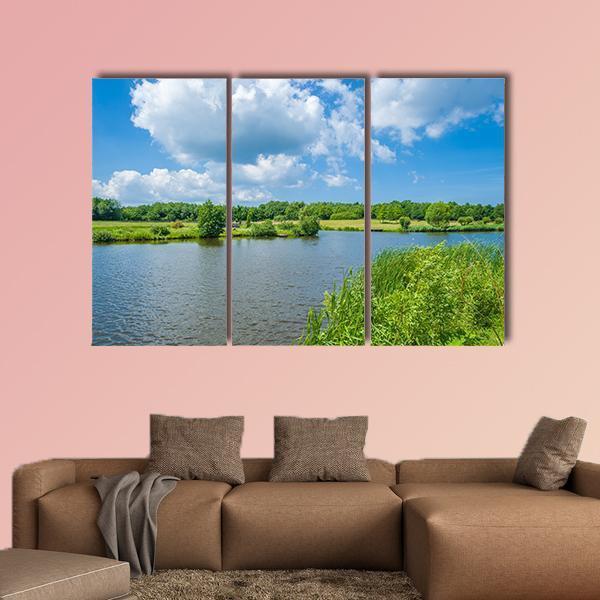 Wallsee Lake Canvas Wall Art-3 Horizontal-Gallery Wrap-25" x 16"-Tiaracle