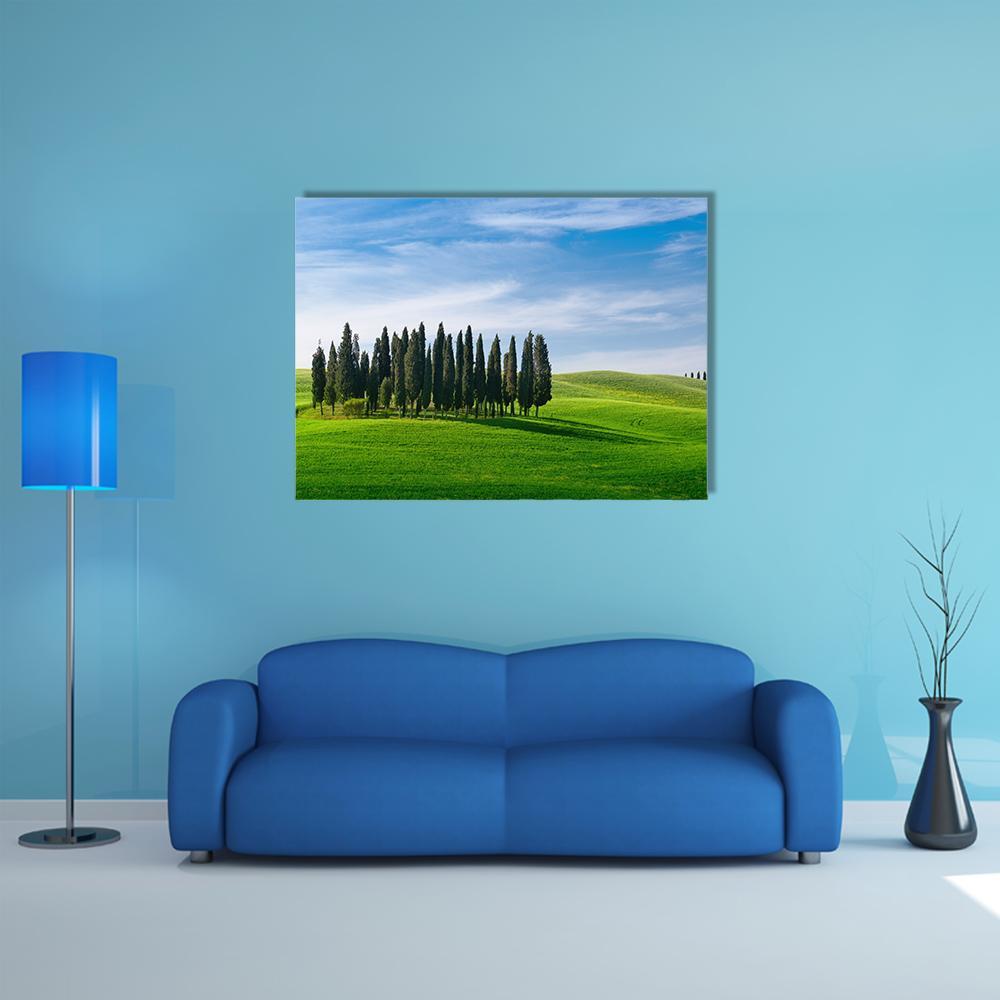 Landscape In Tuscany Canvas Wall Art-1 Piece-Gallery Wrap-36" x 24"-Tiaracle