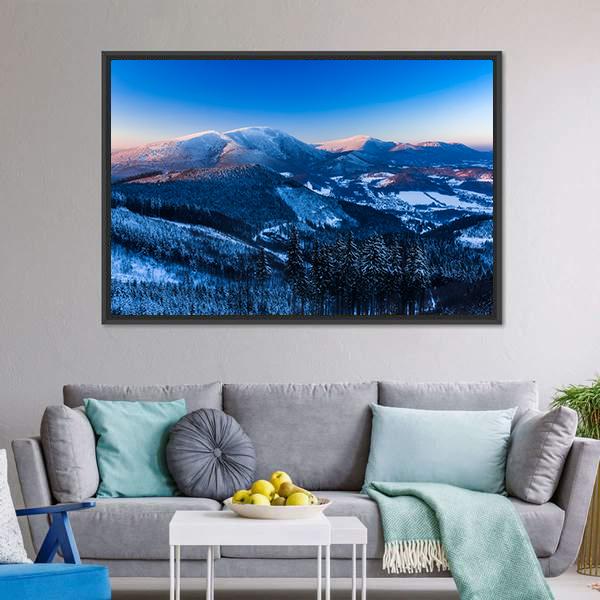 Landscape Of Beskydy Mountains Canvas Wall Art-3 Horizontal-Gallery Wrap-25" x 16"-Tiaracle