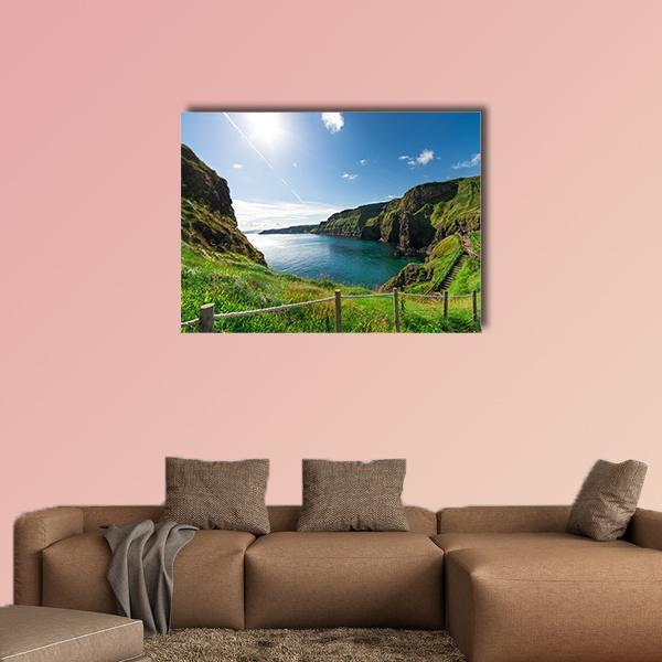 Cliffs In Ireland Canvas Wall Art-1 Piece-Gallery Wrap-48" x 32"-Tiaracle