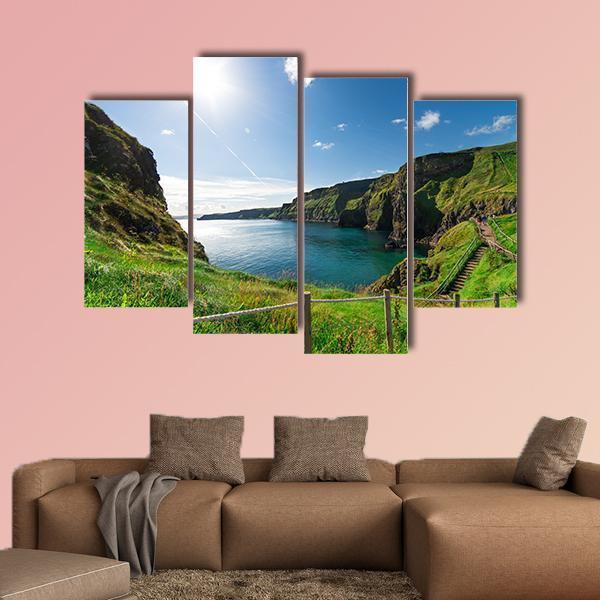 Cliffs In Ireland Canvas Wall Art-4 Pop-Gallery Wrap-50" x 32"-Tiaracle