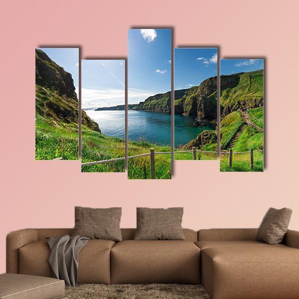 Cliffs In Ireland Canvas Wall Art-5 Pop-Gallery Wrap-47" x 32"-Tiaracle