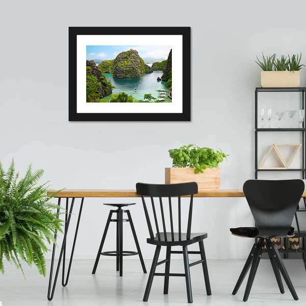 Landscape Of Coron Canvas Wall Art-3 Horizontal-Gallery Wrap-25" x 16"-Tiaracle