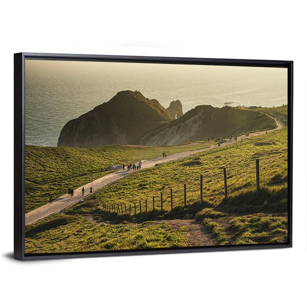 Landscape Of Durdle Door Canvas Wall Art-3 Horizontal-Gallery Wrap-25" x 16"-Tiaracle