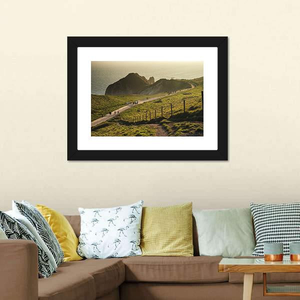 Landscape Of Durdle Door Canvas Wall Art-3 Horizontal-Gallery Wrap-25" x 16"-Tiaracle