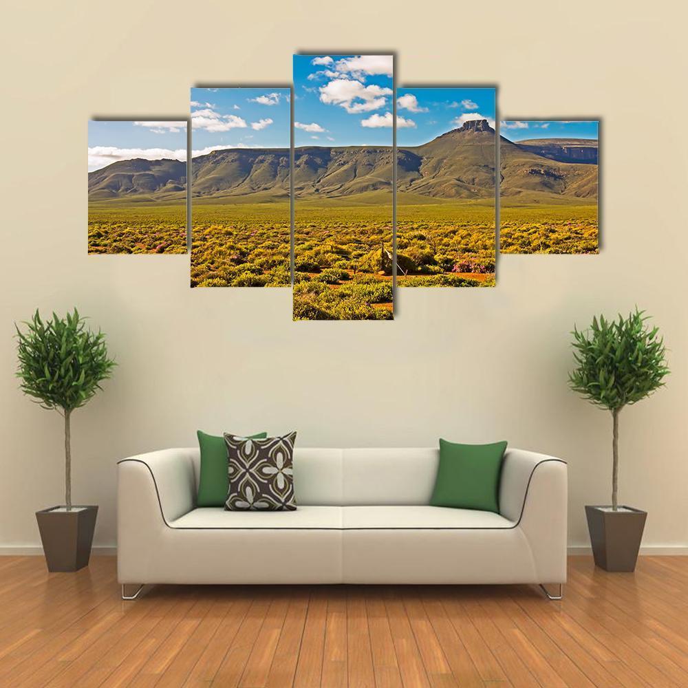 Landscape Of Tankwa Karoo Canvas Wall Art-5 Star-Gallery Wrap-62" x 32"-Tiaracle