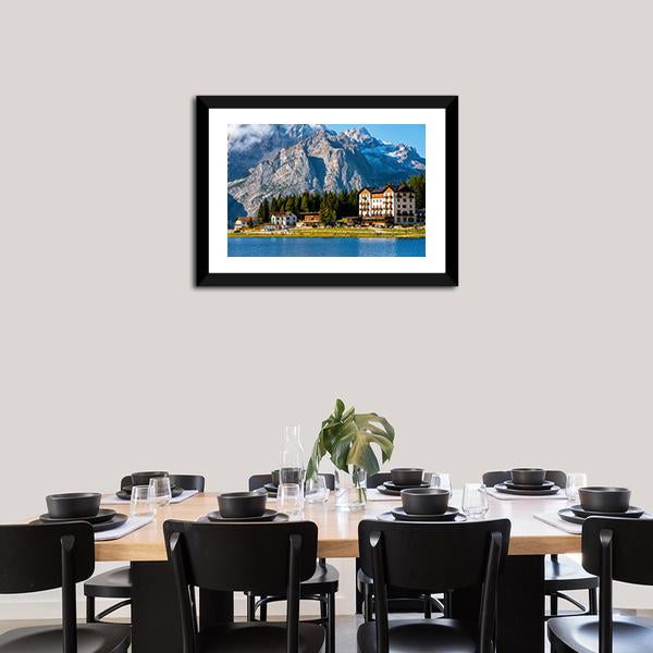 Landscape Of Lake Misurina Canvas Wall Art-5 Horizontal-Gallery Wrap-22" x 12"-Tiaracle