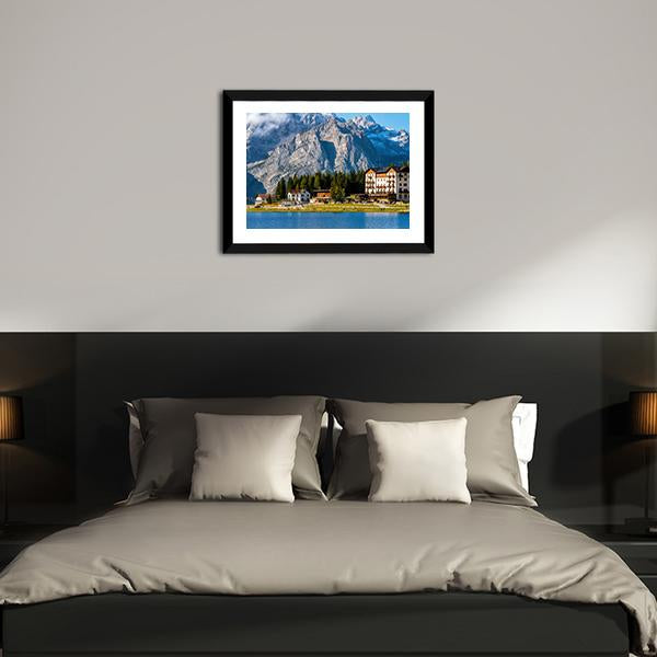 Landscape Of Lake Misurina Canvas Wall Art-5 Horizontal-Gallery Wrap-22" x 12"-Tiaracle