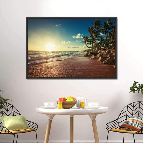 Landscape Of Paradise Canvas Wall Art-3 Horizontal-Gallery Wrap-25" x 16"-Tiaracle