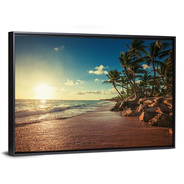 Landscape Of Paradise Canvas Wall Art-5 Horizontal-Gallery Wrap-22" x 12"-Tiaracle